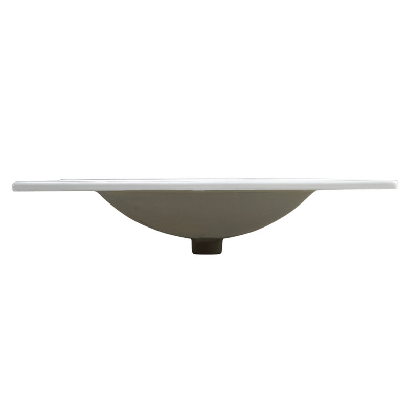 Lavabo de salle de bain en céramique 30 pouces, blanc