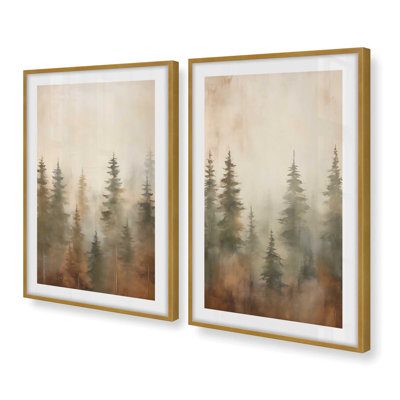 «Foggy Autumn Pines»