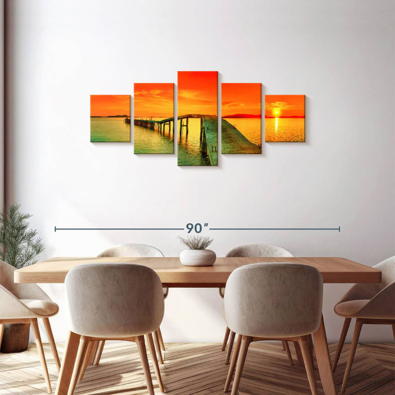 Pier Sunset, 30" H x 68" W