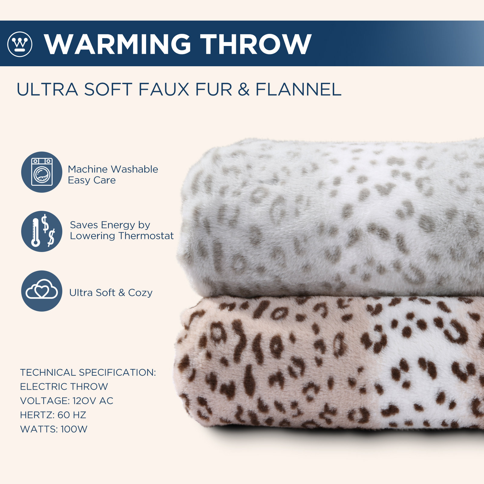 Westinghouse Electric Heated Flannel Throw u0026 Reviews - Wayfair Canada
