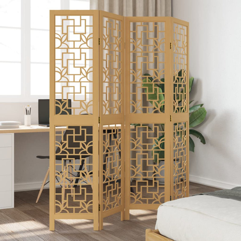 Chassidi Solid Wood Accent Room Divider, 180cm H x 145cm W