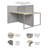 Easy Office Piece Computer Desk Office Set-115667030
