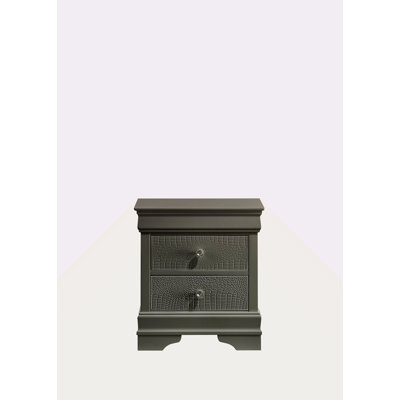 Table de chevet 2 tiroirs de style moderne en bois