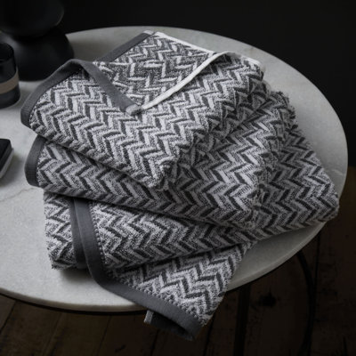 Content By Terence Conran Herringbone Bath Towel Grey