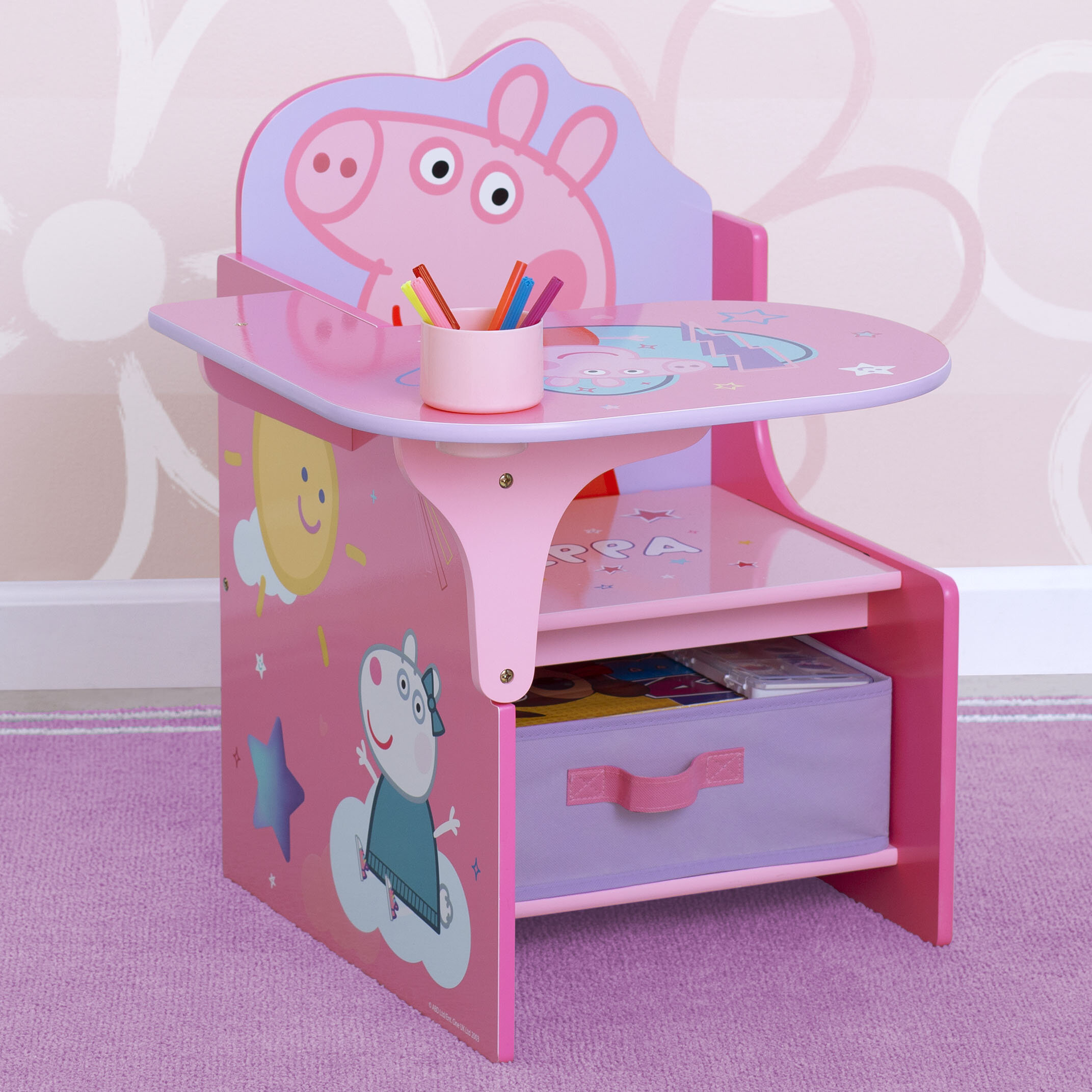 Baby Shark Wood Art Desk and Chair Set - Delta Children