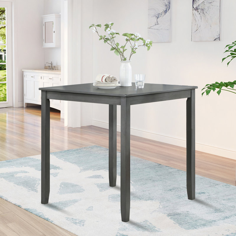 Table de salle à manger en bois carrée, table de cuisine pour petit espace, table de comptoir pour 4 personnes SEULEMENT LA TABLE
