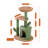 Oasis Series 32-Inch Cactus Plush Cat Tree