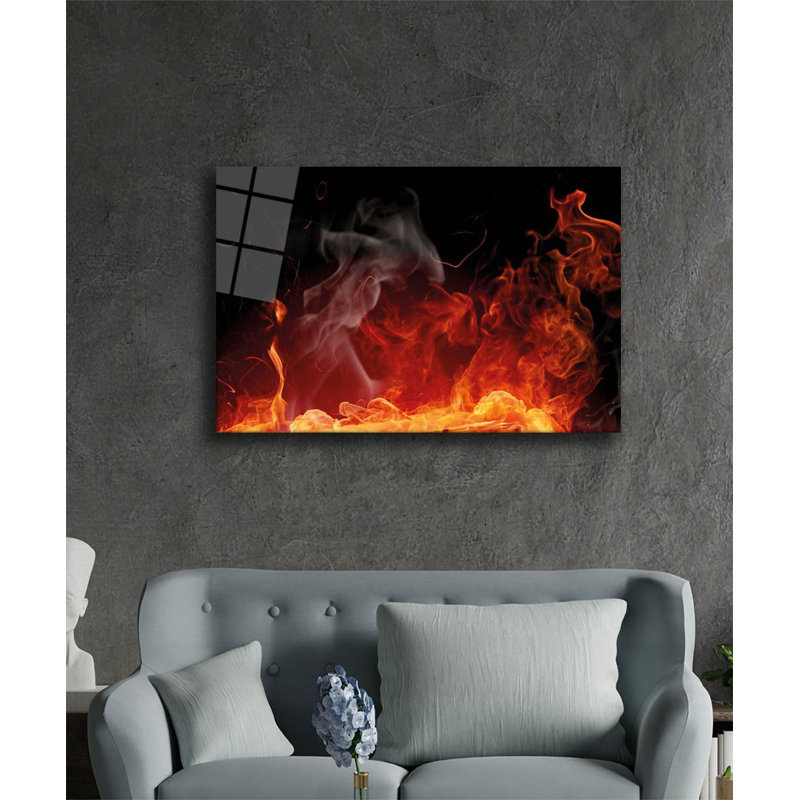 Élégante peinture décorative en verre trempé 18,1 po x 28,3 po | 100% verre trempé, épaisseur: 0,16 pouce | Superbe œuvre d'art pour la décoration intérieure, le salon et les espaces de bureau, durable et facile à nettoyer