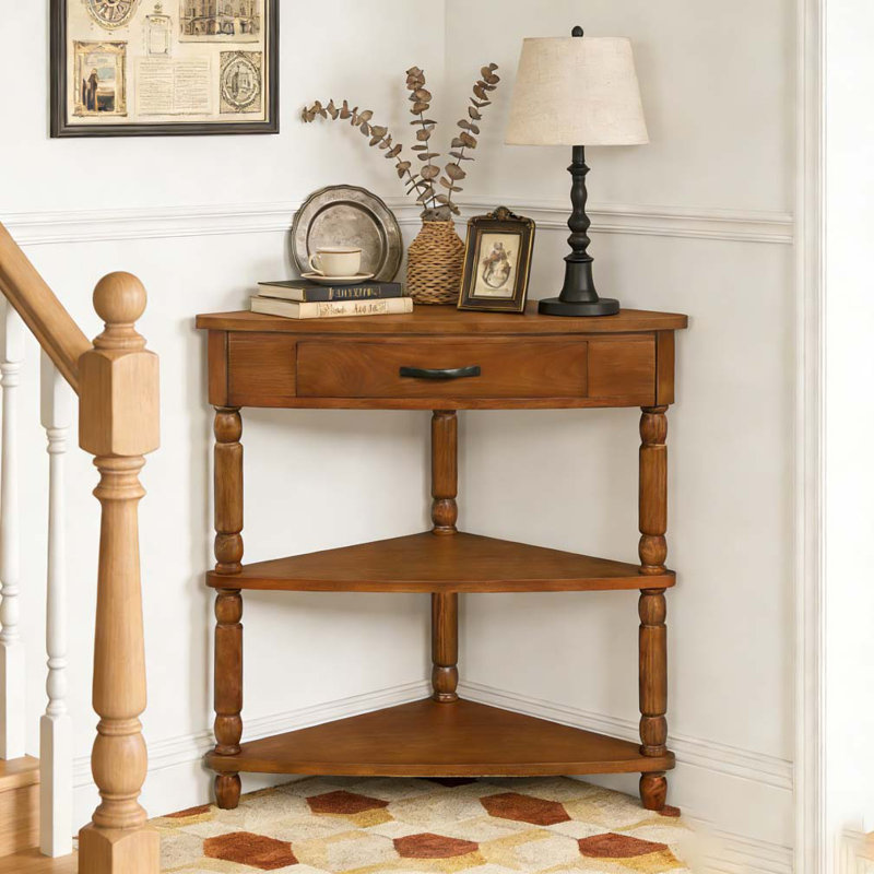 Petite table de coin 33,8 po, Brun
