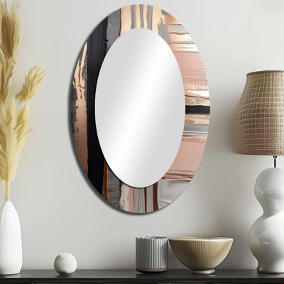 Miroir mural rose et or rose