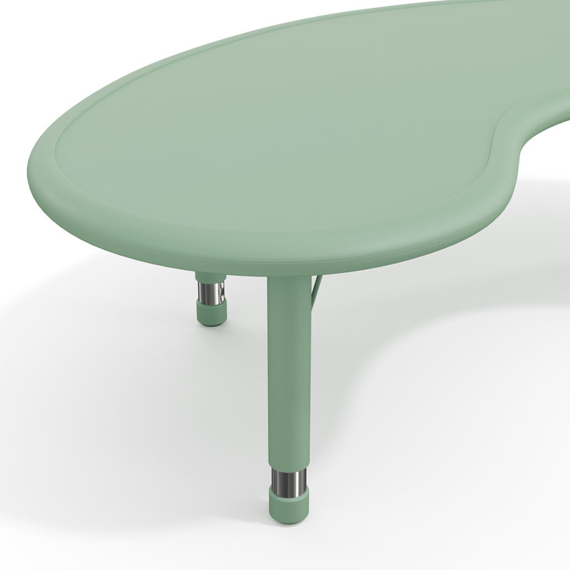 Half-Moon Plastic Adjustable Height Kids Activity Table by Flash Furniture, Sage