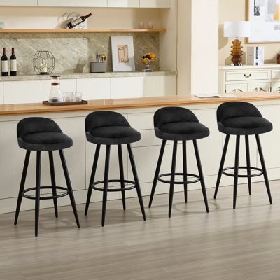 Askern Upholstered Counter Stool with Metal Frame