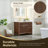 Lala 42" Single Bathroom Vanity with Grain White Engineered Stone Countertop without Mirror-427691190