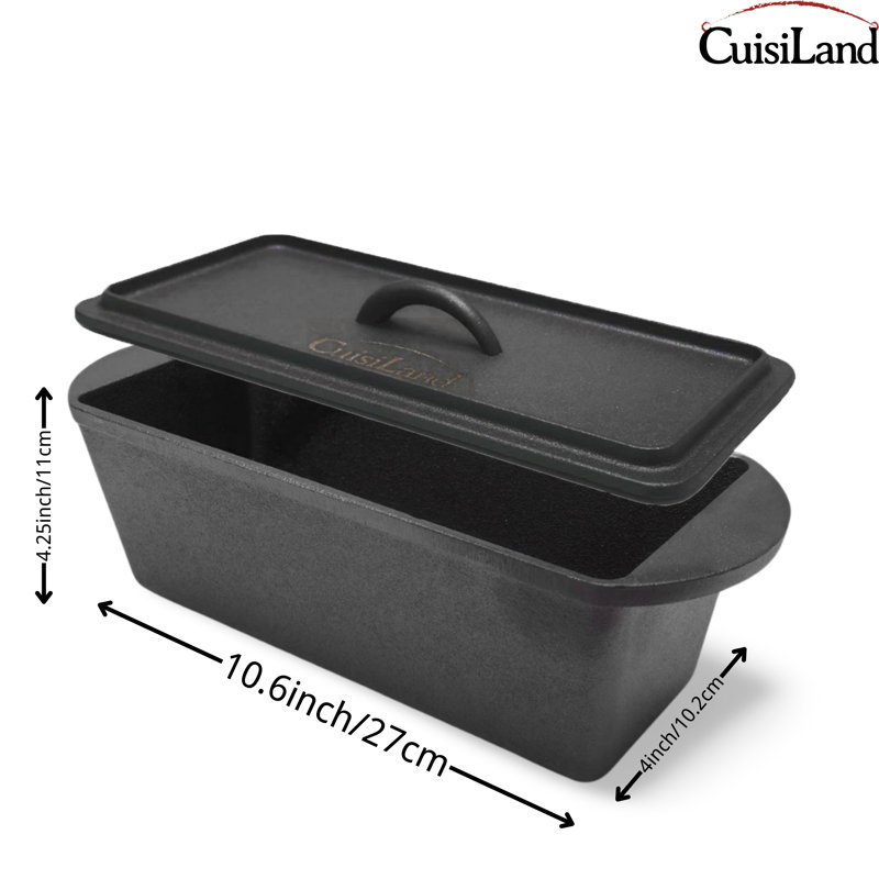 Cuisiland 5'' x 14'' Cast Iron Loaf Pan