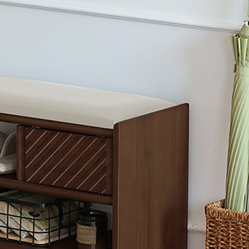 23.6in Retro Style Shoe Storage Bench