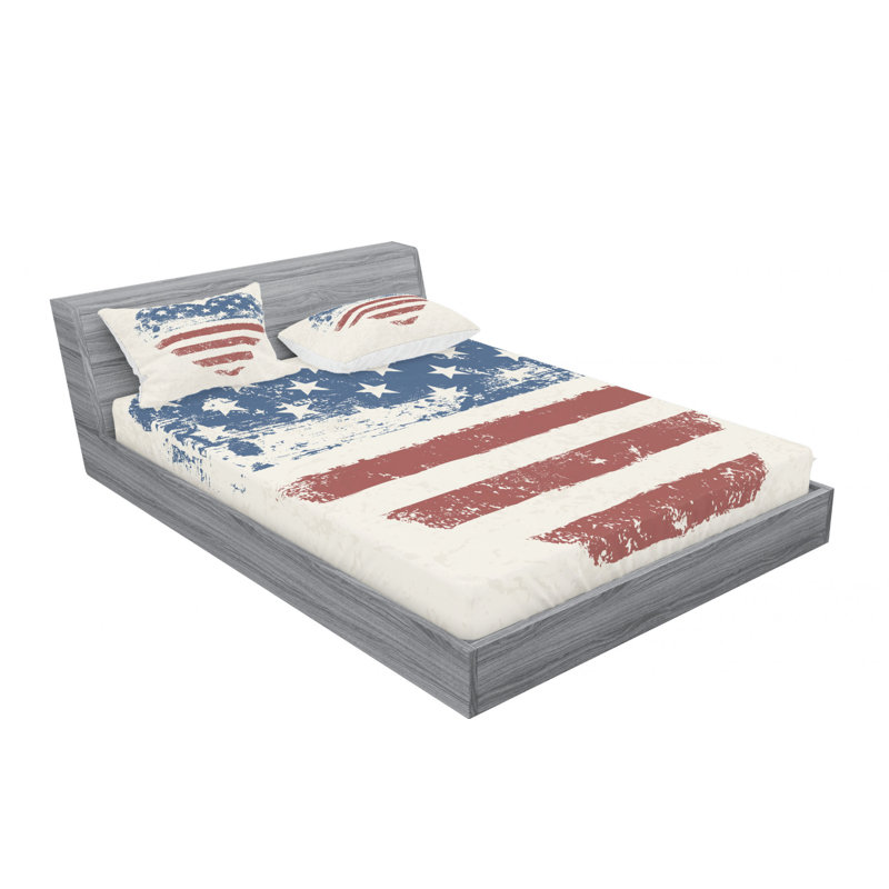 Microfiber Striped Sheet Set, Full Sheet Set with Fitted Sheet
