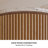 Aster 16" Side Table In Reeded Birch with Travertine Top