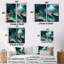 «Abstract Geode Turquoise - Abstract Marble Wall Art Decor», reproduction sur toile abstraite turquoise 2 pièces-790803424-790803439-790803432