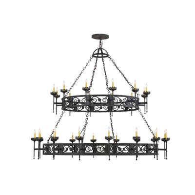 Majella 28 - Light Dimmable Wagon Wheel Chandelier