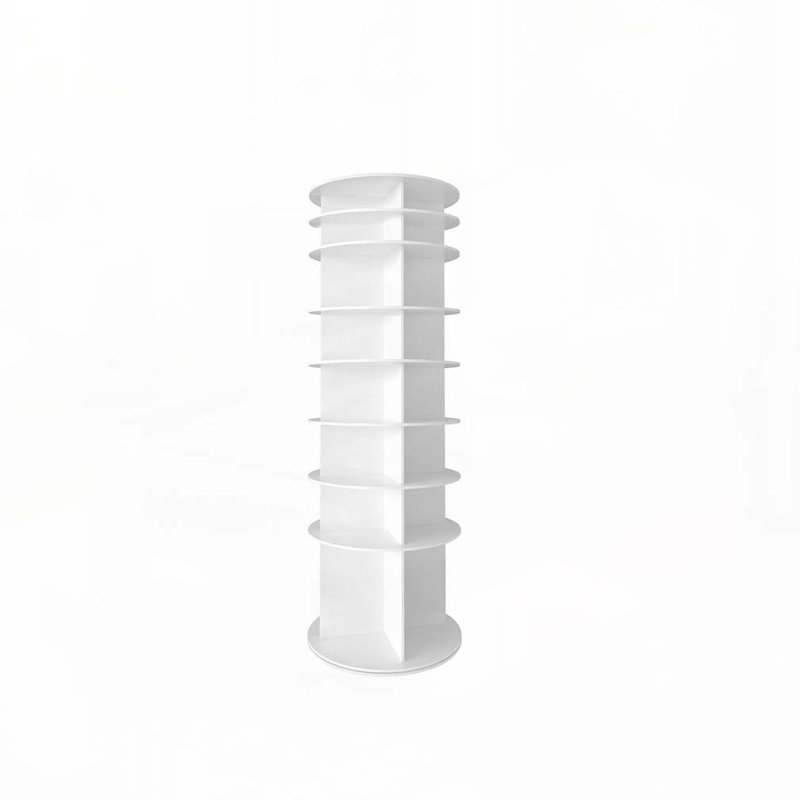 Étagère à chaussures rotative à 8 niveaux, présentoir à chaussures tournantes, organisateur de chaussures, carrousel rond de rangement pour chaussures 360, organisation de placard à chaussures à rotation verticale (BLANC)