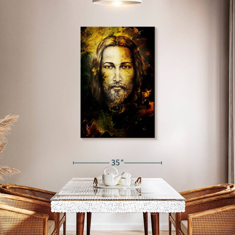 Jésus-Christ abstrait, H 45 po x l 30 po