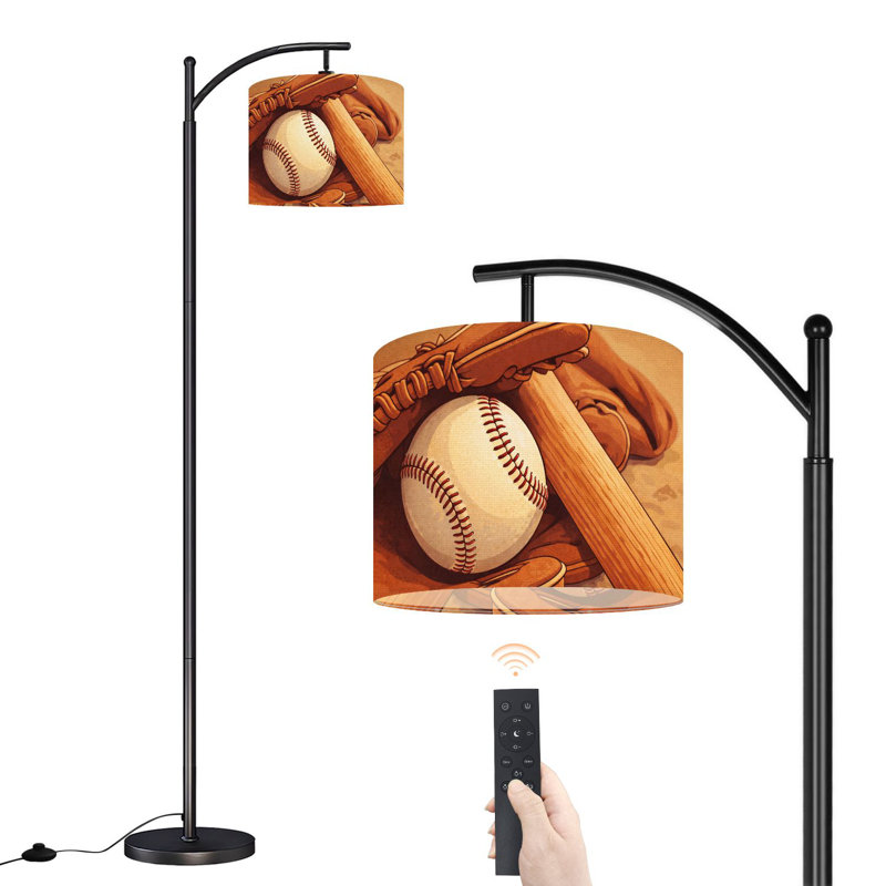 Lampe sur pied arc avec abat-jour réglable Baseball Bat