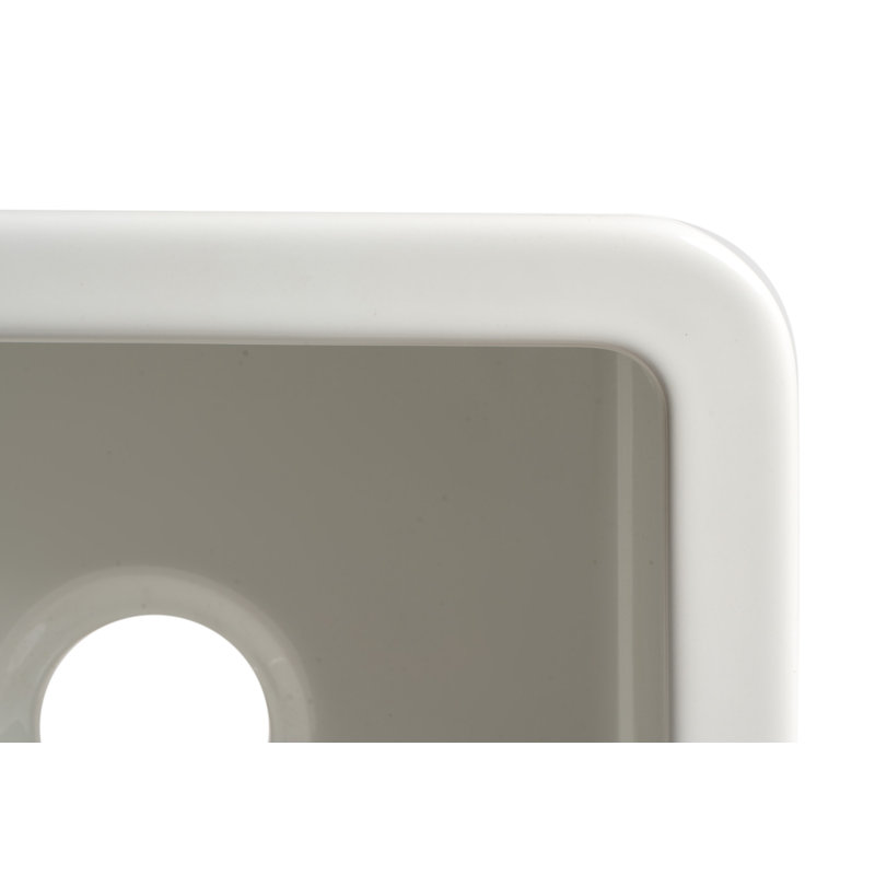 Évier de cuisine encastrable L 18 po x l 18 po, Blanc