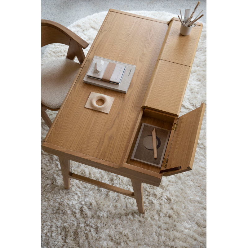 Desk Solid Wood Writing Desk, Natural