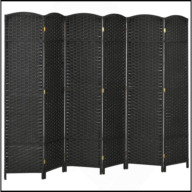Paravent, écran d'intimité pliable à 6 panneaux, cloison autoportante de 5,6 pi de hauteur pour bureau à domicile, chambre à coucher,