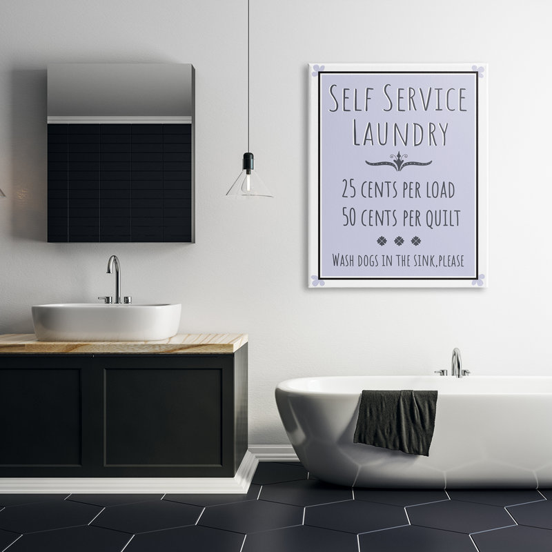 Laverie en libre-service - Publicité, Toile tendue, H 48 po x l 36 po