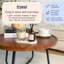 60cm Round Coffee Table for Living Room | Cocktail Table with Natural Wood Finish, D60 H39 cm