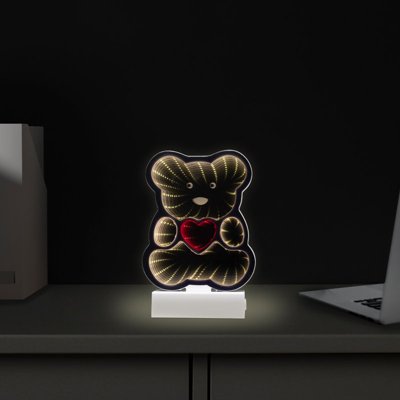 Ours en peluche avec lumière DEL à DEL - 8 po
