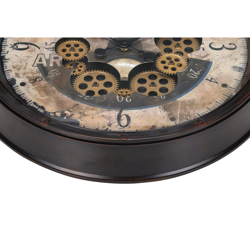 Round, Gear Mechanism, Large Oversized, Wall Clock