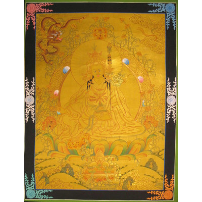 Guru Rinpoche/Guru Padmasambhava Thangka (Brocadeless Thangka)