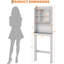 Armoire de rangement au-dessus de la toilette avec tablettes réglables et portes en verre trempé - Organisateur de salle de bain autoportant peu encombrant