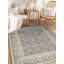 Gray Hand-Knotted Wool Geometric Scrollwork Modern Contemporary Carpet Rug-1051519037