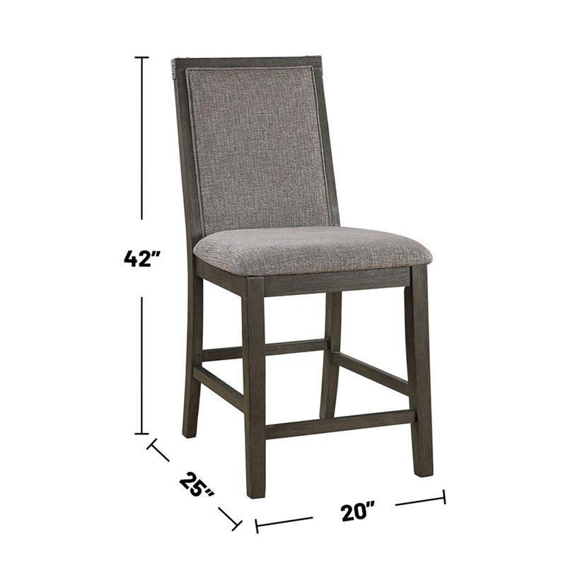 Ensemble de 2 chaises de comptoir rembourrées