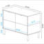 Armoire d'appoint Mid-Century à 2 portes avec tablettes Liam-805845442
