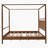 Solid Wood Canopy Bed Frame Four Posters Bed No Box Spring Needed,King Size-1040902647