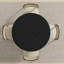  42" Black Solid Wood Round Top Dining Table