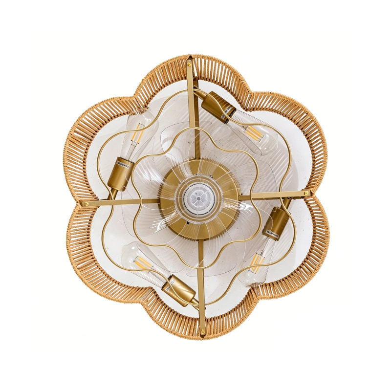Nouveau ventilateur de plafond encastré de 19 pouces à cordon en papier avec pales en ABS