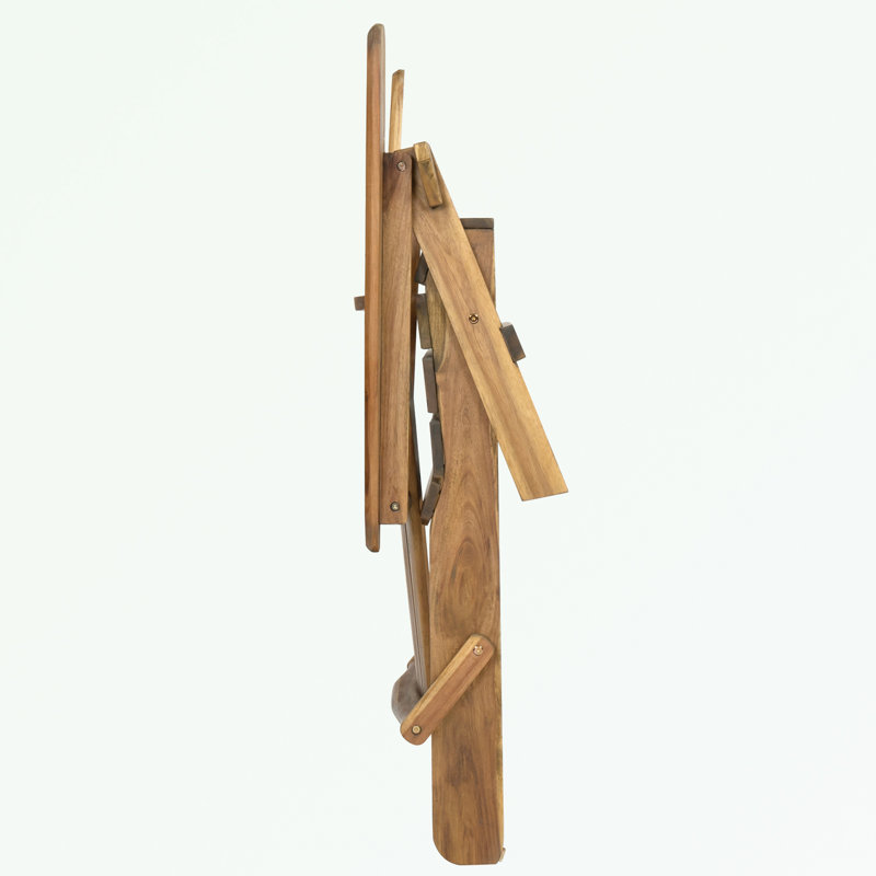 Chaise Adirondack d'extérieur en bois avec accoudoirs, Teinte naturelle