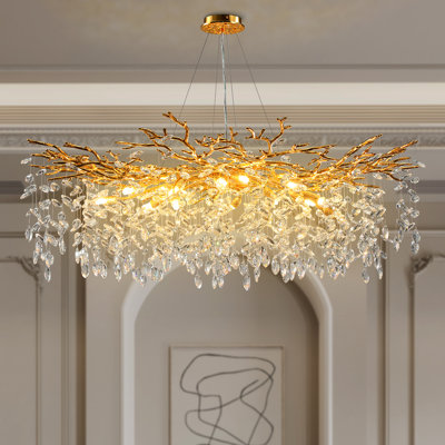 Paree Luxury Real Crystal Chandeliers Dimmable  Kitchen Island Square / Rectangle Chandelier