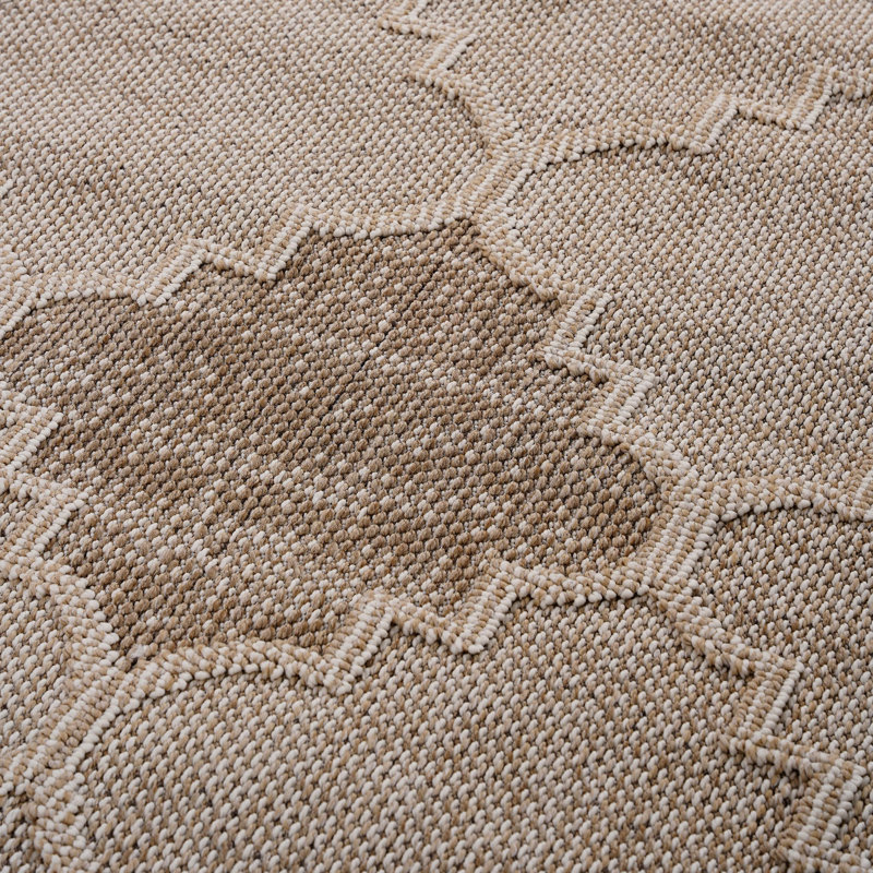 Cream/Trellis 4X6 Mat - To Stains, For Entryway And Hallway Indoor Outdoor Area Rug Stain , Easy Maintenance