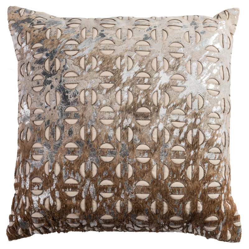 Geometric Cotton Blend Throw Pillow