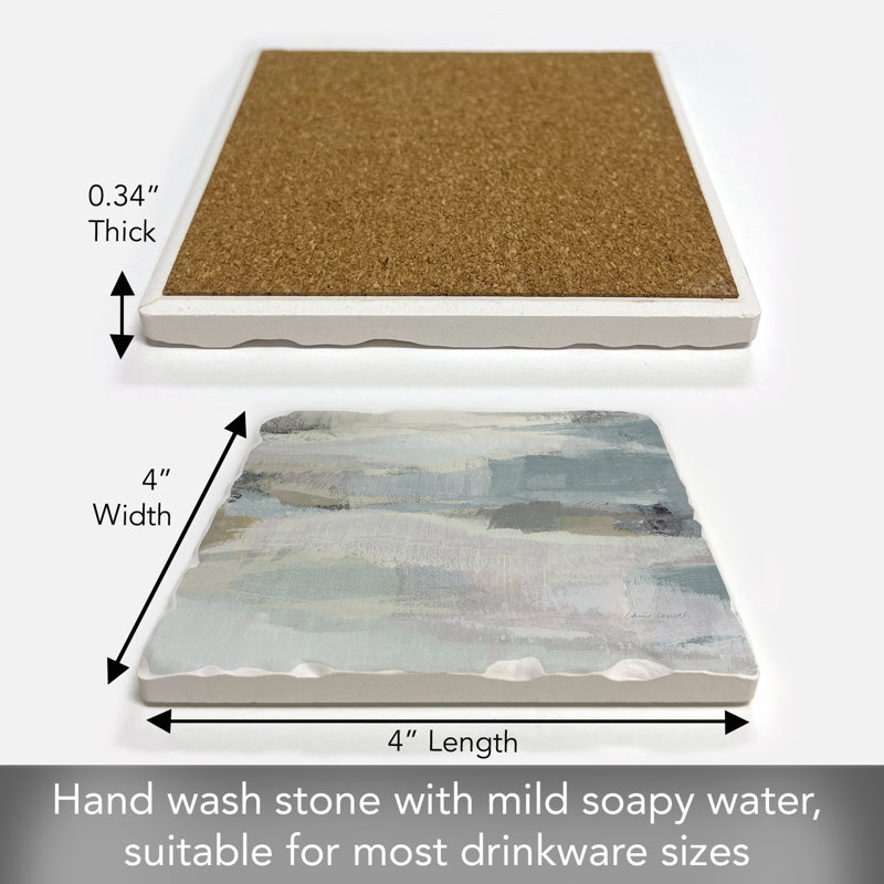 Sous-verre simple à carreaux Misty Clouds Créez votre propre ensemble