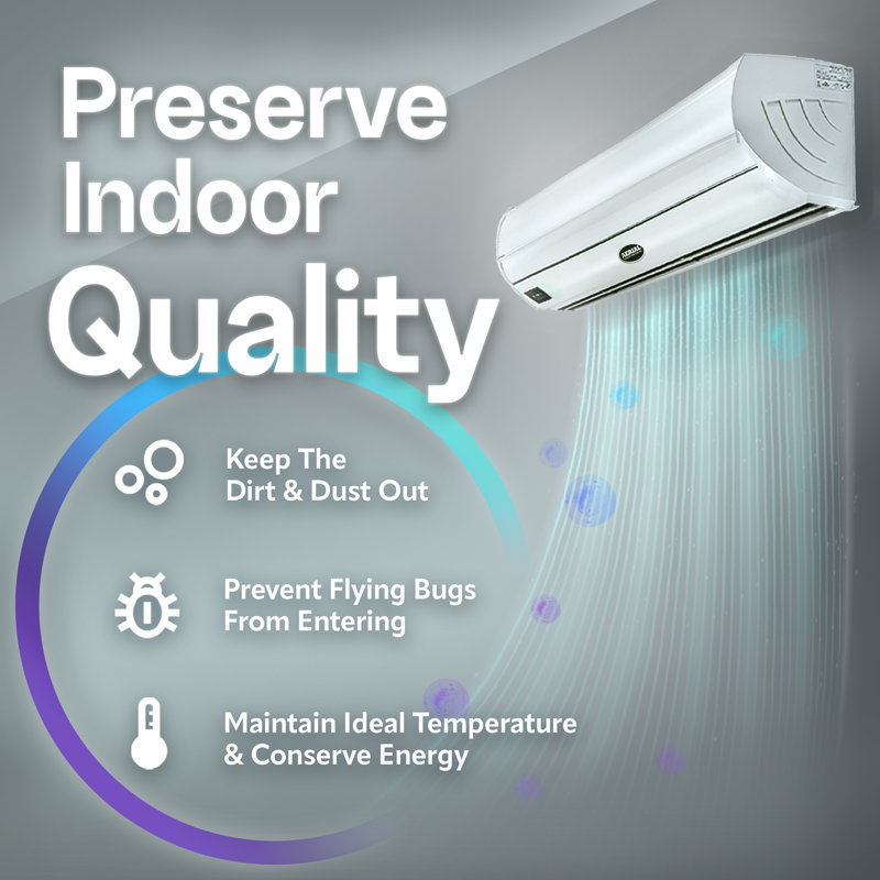 48" Wall Mounted Air Curtain Fan by DuraSteel Aerial Titan - 2 Series