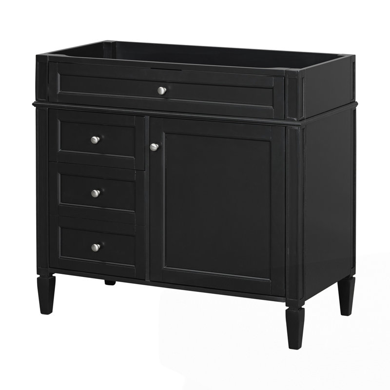 Meuble-lavabo 36 po sans lavabo supérieur, Black, 36"