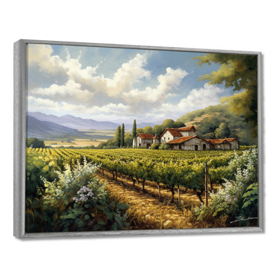 Vineyard Charm Landscape I - Vineyard Wall Art