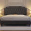 Upholstered Bed Frame with with Diamond Button-Tufted Headboard-333022944-332416920
